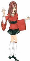 Girl in a red coat