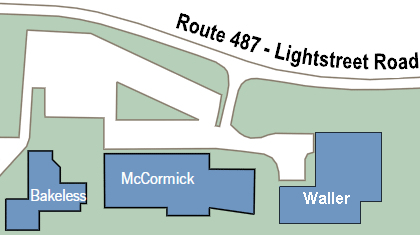 Bakeless Center Parking Map